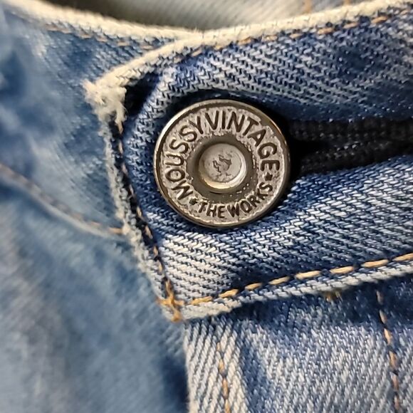 MOUSSY VINTAGE Elma Wide Straight In Blue Size 25 - Picture 8 of 14